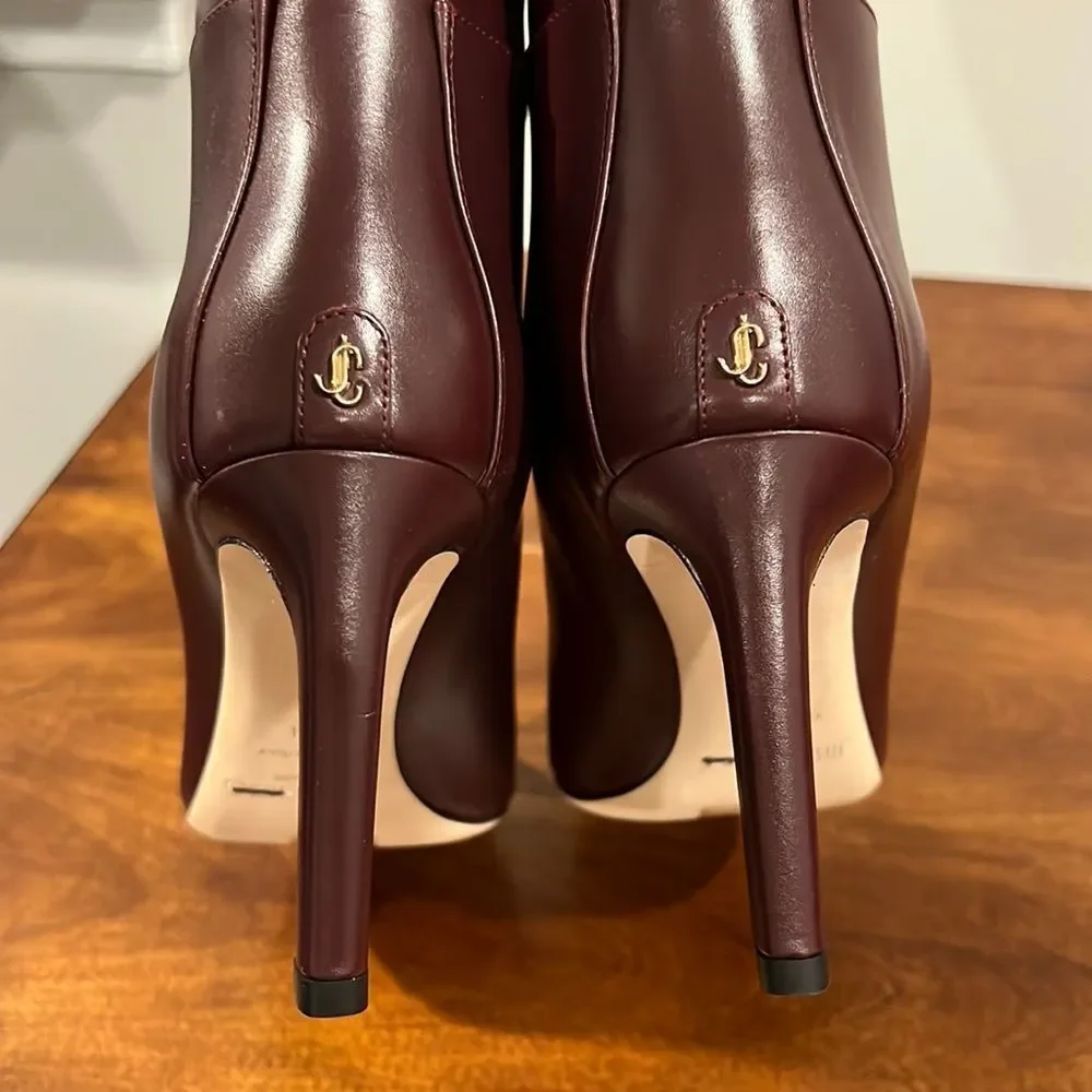 Jimmy Choo Boots Karter 85 Burgundy - Picture 4 of 7
